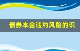 债券本金违约风险的识别与规避方法