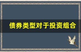 债券类型对于投资组合的作用分析