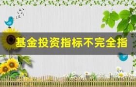 基金投资指标不完全指南：了解这些指标，投资才能事半功倍