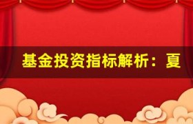 基金投资指标解析：夏普比率、信息比率究竟重要吗？