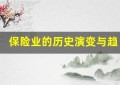 保险业的历史演变与趋势